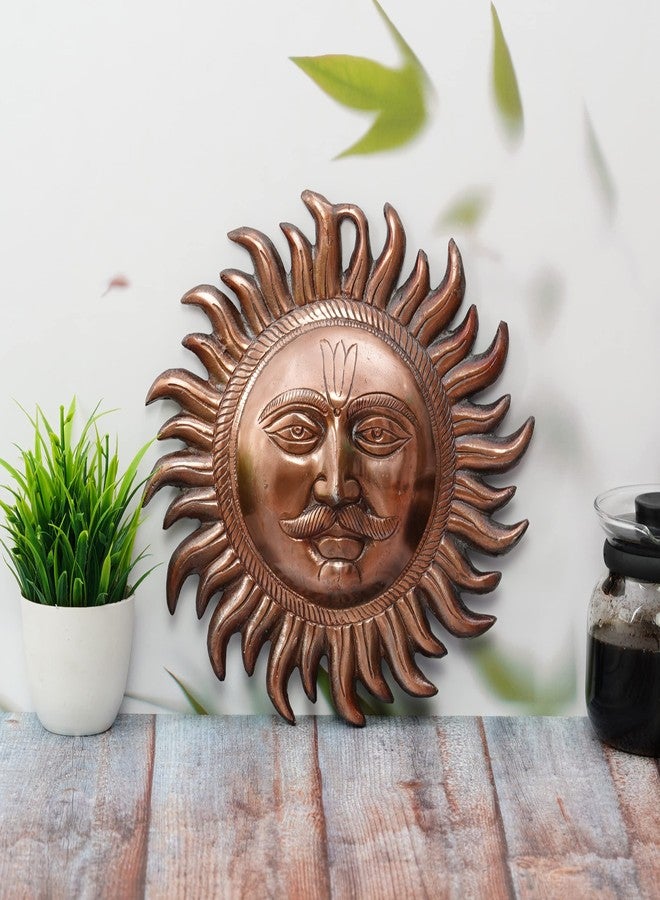Craft Trade Sun Idol - Vastu for Home for Good Luck Decorative Item Wall Hanging Decor for Living Room Bedroom - Copper - 10 Inches - Image 2